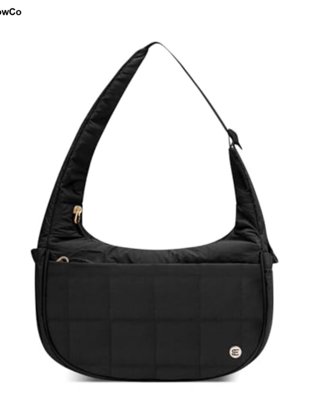 Puffer Crescent Shoulder Bag Women Lightweight Nylon Hobo Handbag